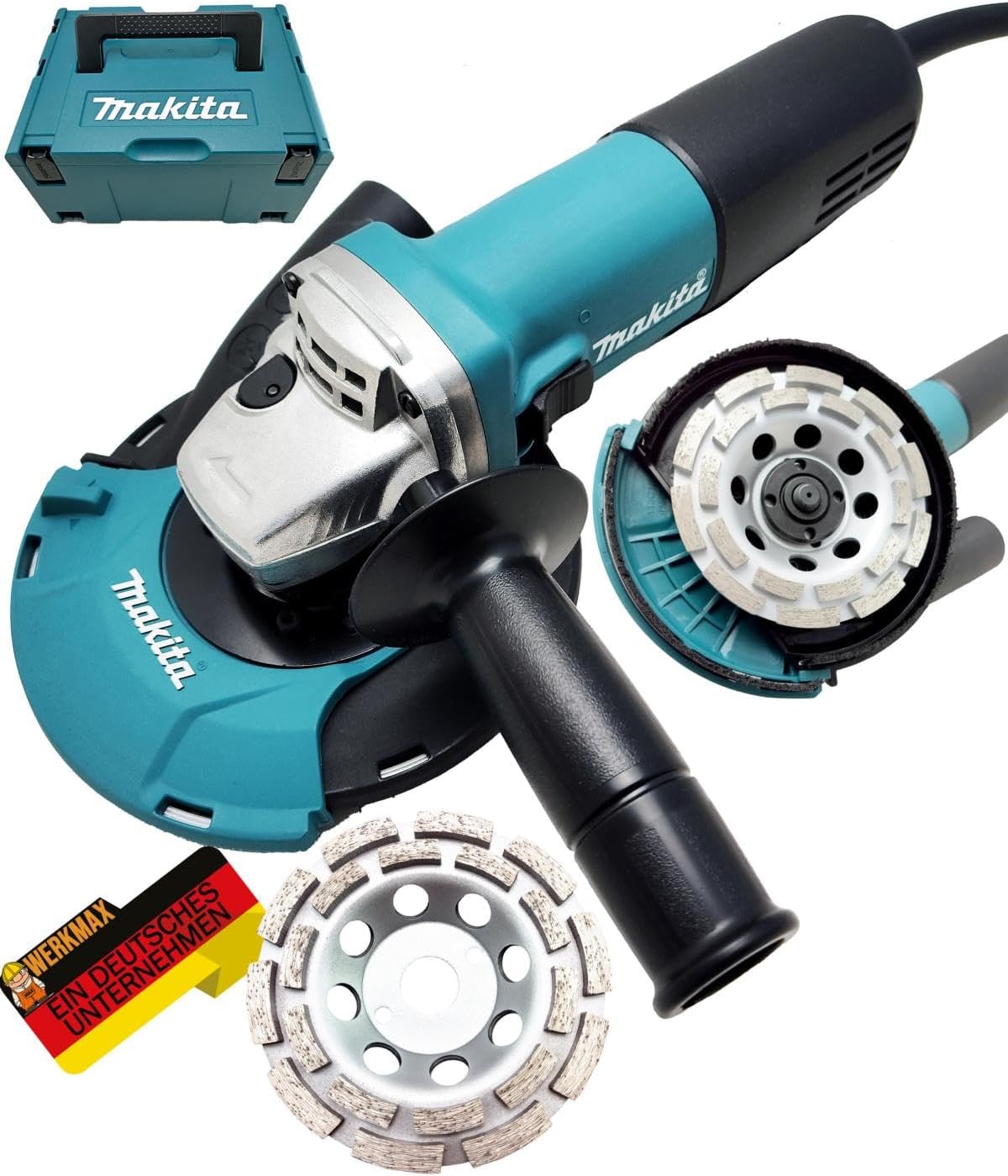 Werkmax Meuleuses d'angle, 1100 W, Noir