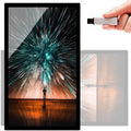 DPQYJPP Écrans PC, 21,5'/23,6'/27', Noir, Ecran Affichage Dynamique pour Vitrine, Mode Paysage/Portrait, Diffusion à Distance/par Clé USB