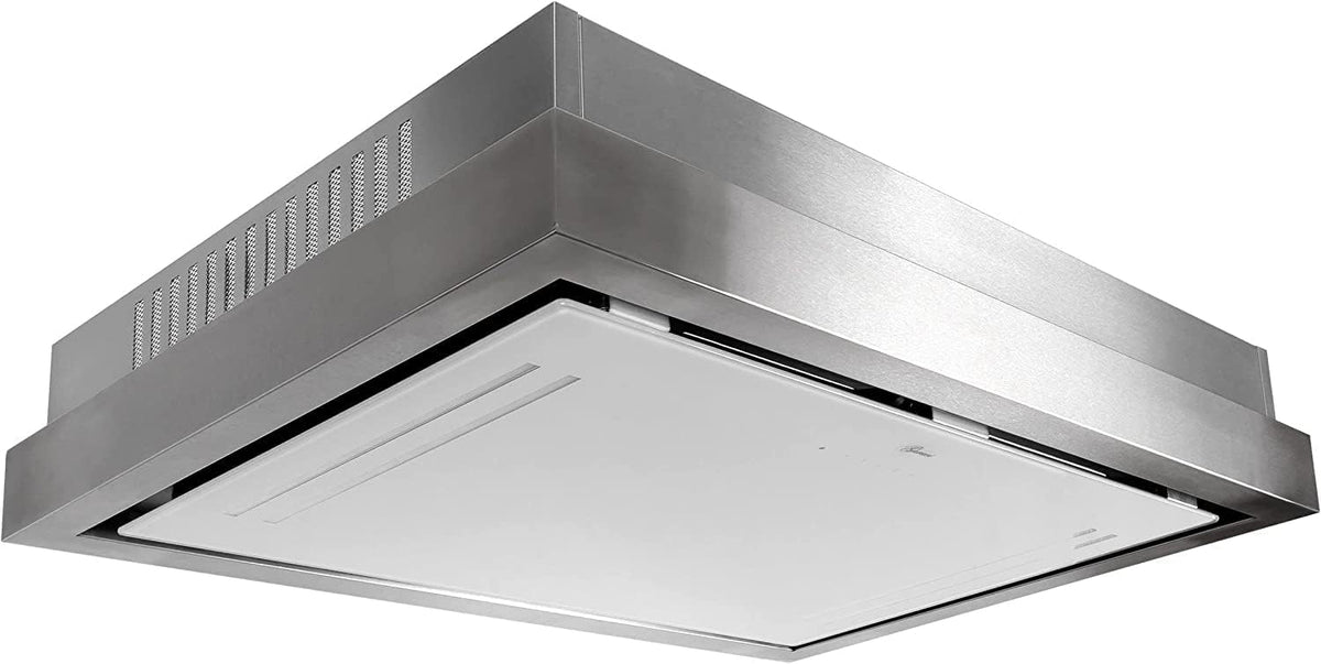 Gurari hotte aspirante, 120 cm, 1000 m, Argenté/Blanc, 343 Inox 120