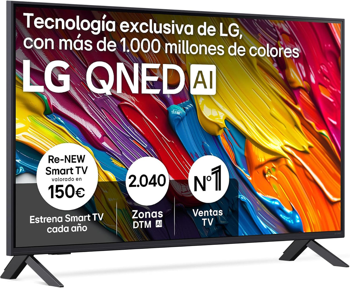 LG téléviseur, Noir, Smart TV 43QNED82A6B 43' 4K Ultra HD LED HDR Edge-LED QNED