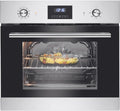Bomann four encastrable, Argenté, Inox avec écran Classe A EBO7911-Inox, écran de commande, classe énergétique A