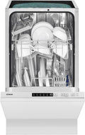 Bomann Lave-vaisselles posables, 60 cm, 47 dB, 11 L, Argenté, Lave-Vaisselle Encastrable GSPE 7420 VI, 14 Couverts