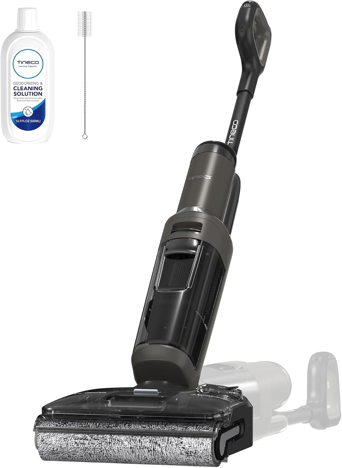 Tineco aspirateur eau et poussière, Noir/Gris, Floor One i6 Stretch Aspirateur Laveur 20 000Pa 40 Min Plat à 180°