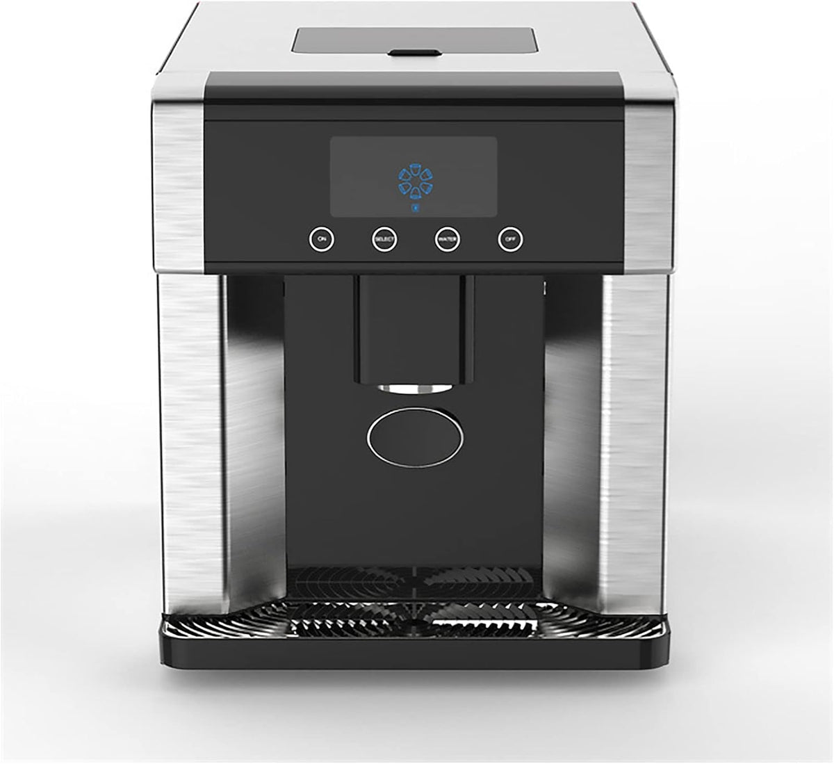 RISELY machine à glaçons, Argenté, De Comptoir, Distributeur d'eau Ice&Cold en Acier Inoxydable avec Pelle À Glace