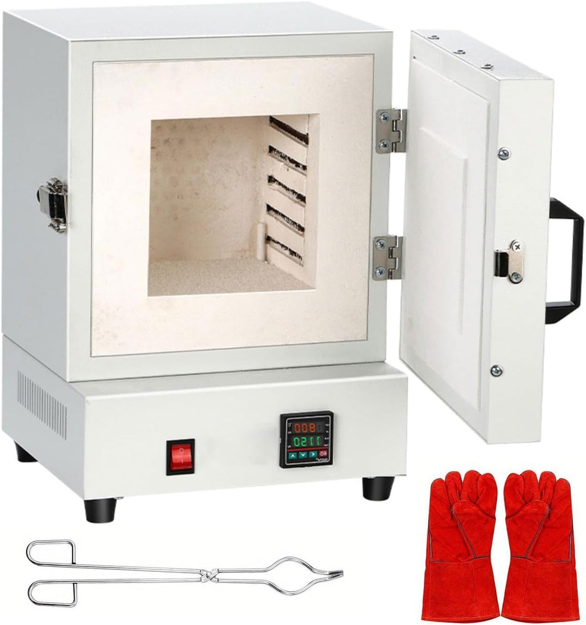 coyrugky Fours, 2000 W, Noir/Argenté, Four électrique Industriel à Haute température pour moules, 1150℃ Four De Fusion des Métaux