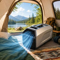 climatiseur portable smafoseedding, 36-49 dB, 5100 Btu, 1500 W, Blanc, Climatiseur Mobile 3 en 1, Idéal pour Le Camping (Tente