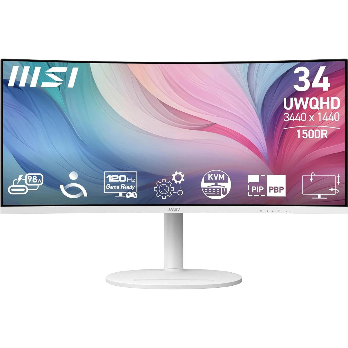 MSI Écrans PC, Noir, Modern MD342CQPW Écran Professionnel incurvé 34' UWQHD
