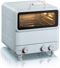MxxHFC Mini fours, 20 L, Noir/Argenté, Four à vapeur, Petit four électrique de cuisson multifonction entièrement automatique