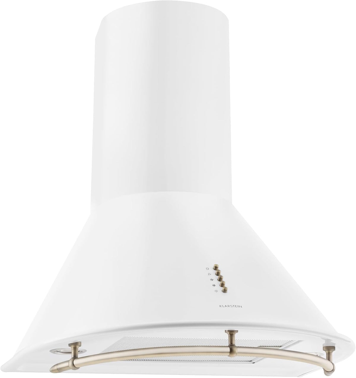 KLARSTEIN hotte aspirante, 60 cm, 352 m, 75 cm, Argenté/Blanc, Lumio Primo - rétro, à évacuation, Débit d'air max. ³/h