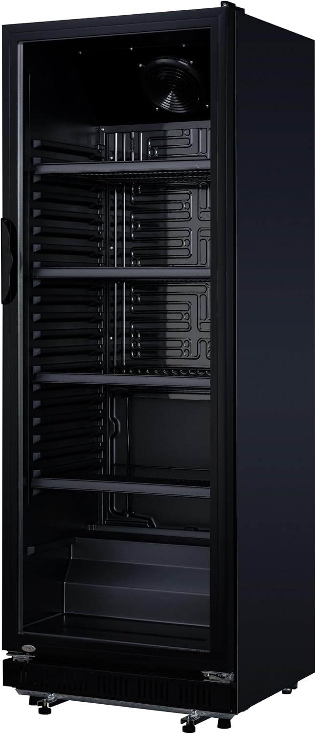 METRO Professional réfrigérateur, 62 x 63.6 x 175.3 cm, 347 L, Argenté/Noir, à Boissons GSC2360B, Acier/Verre