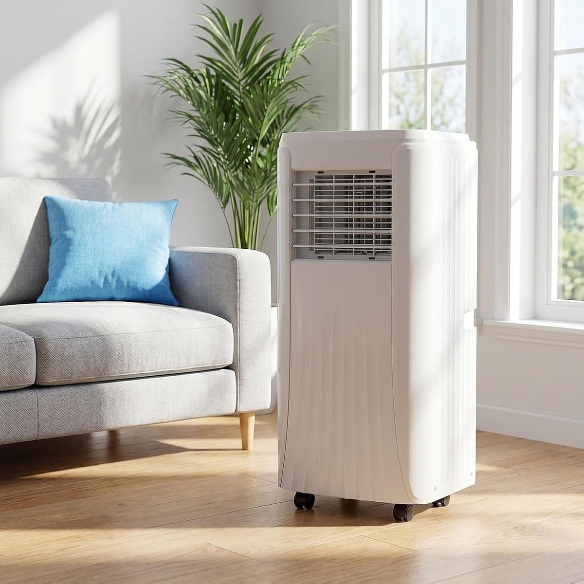 HURUMA déshumidificateur, 10000 BTU, 7000 Btu, Blanc, Refroidisseur d'air, Climatiseur 3-en-1, Ventilateur Silencieux et Télécommande