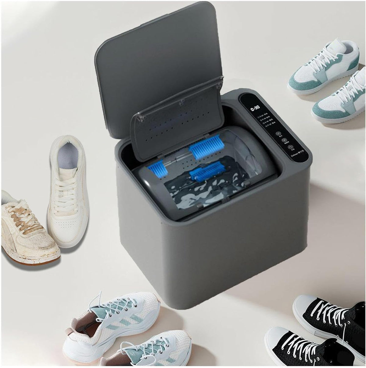SJWJWOO lave-linge, Blanc, Machine a Laver Portable pour Chaussures