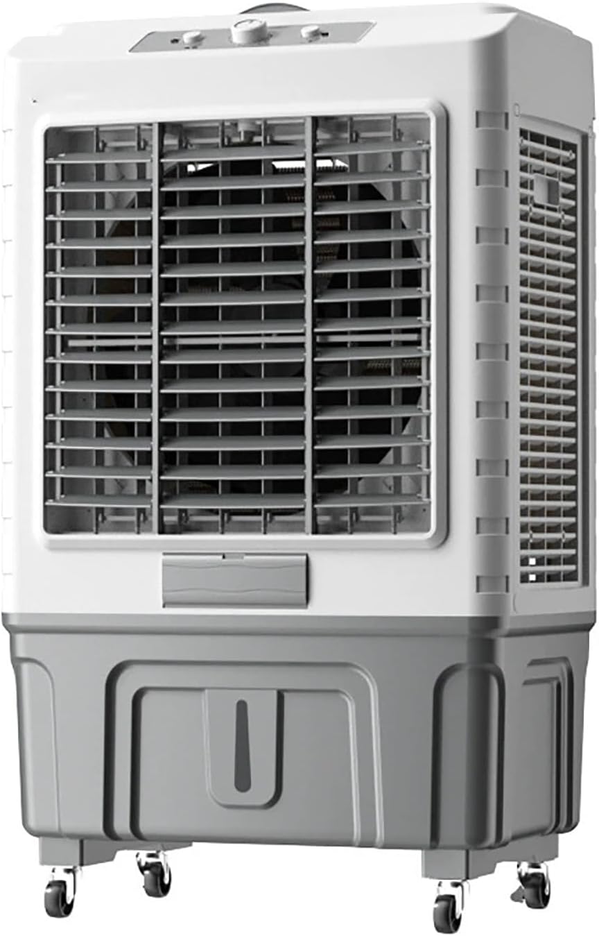 PQxQZ rafraîchisseur d'air, 55 L, Gris, Refroidisseur D'air éVaporatif Industriel Mobile, par éVaporation