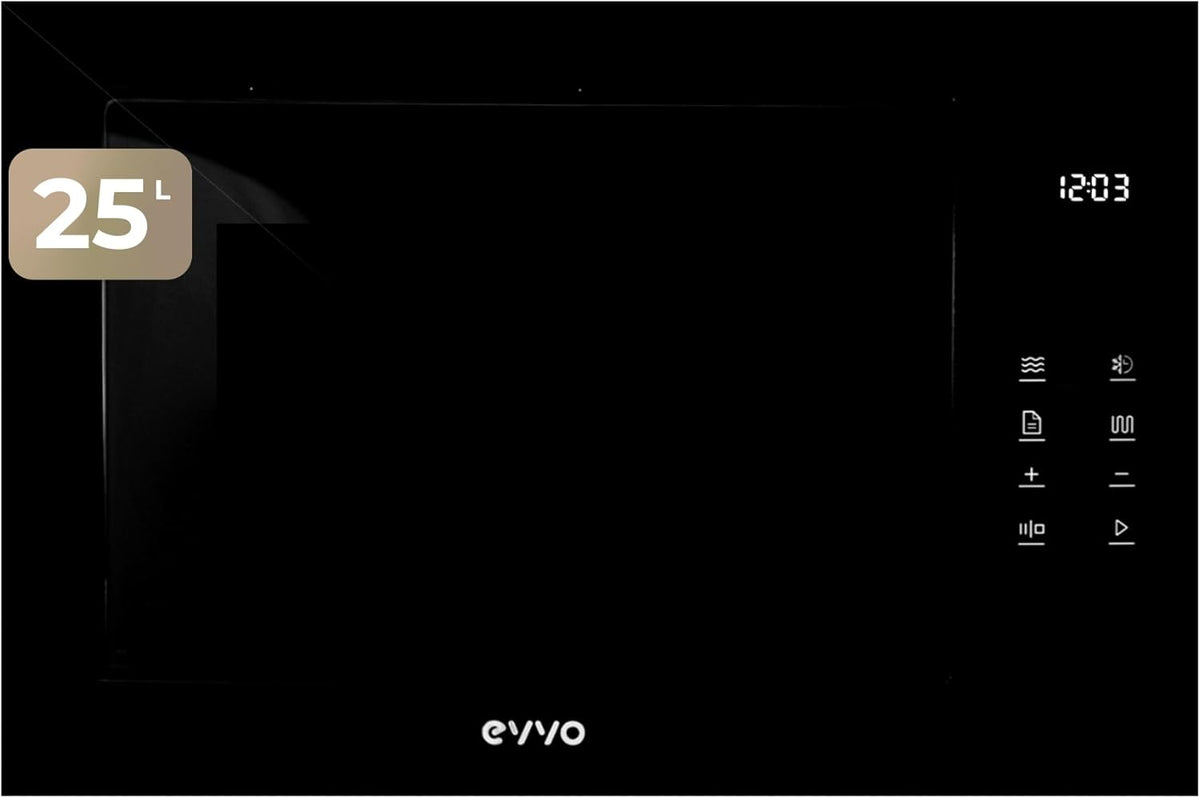EVVO Classique, Noir/Argenté, Micro-ondes intégré Mi45 Glass Bl
