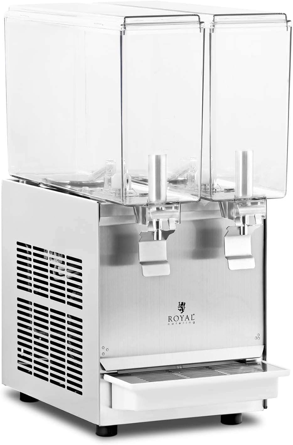 Royal Catering Distributeurs de boissons glacées, 2 x 10, 290 W, Marron, Distributeur De Boissons Réfrigéré l Puissance