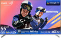 CHiQ téléviseur, 55 Pouces, Noir, TV Connectée 4K Mini QLED Google TV (M55QN9G), Local Dimming, Dolby Vision & Atmos