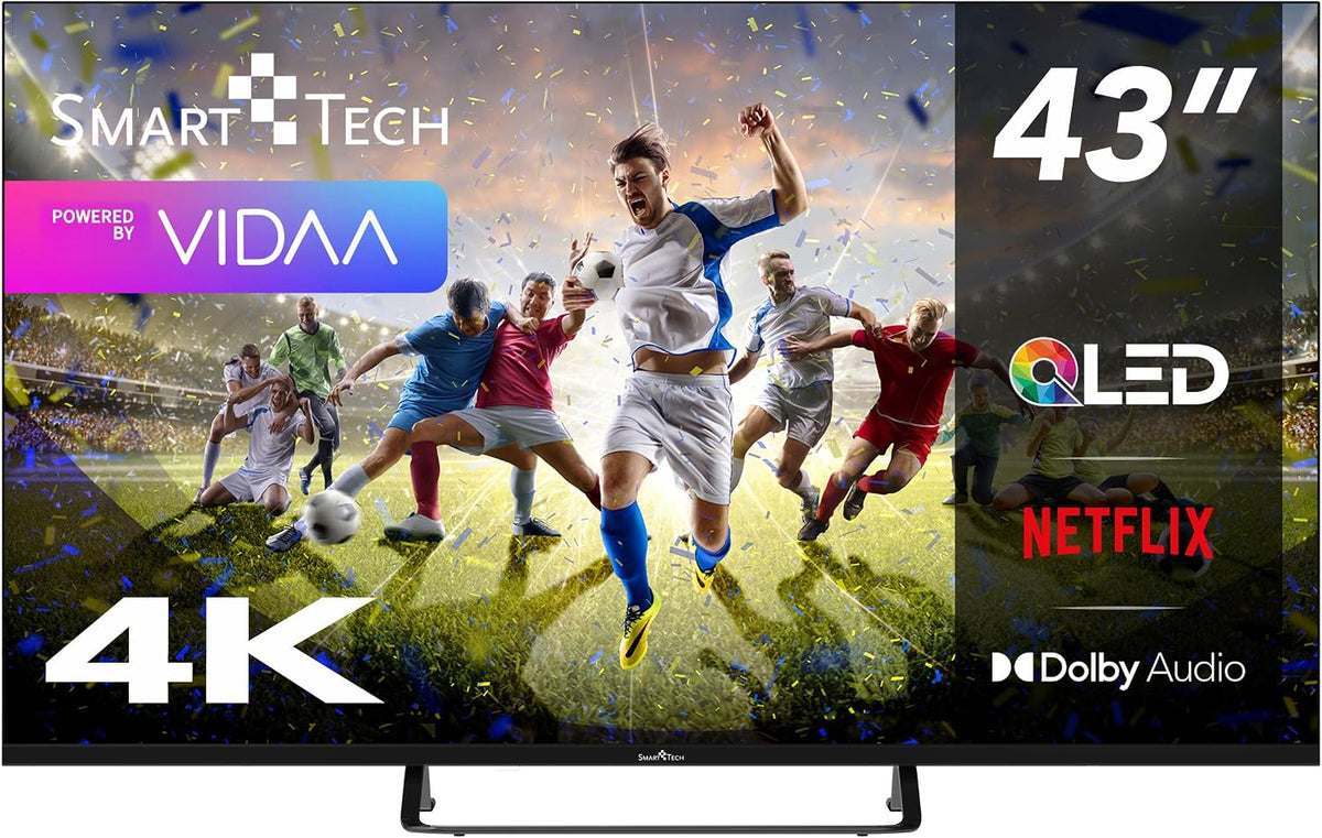 Smart Tech téléviseur, 109 cm, Noir
