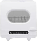 KJUEQ Lave-vaisselle, Blanc, Intelligent de comptoir, 2 à 6 Places, Portable à installat sans Outil for Petite Cuisine