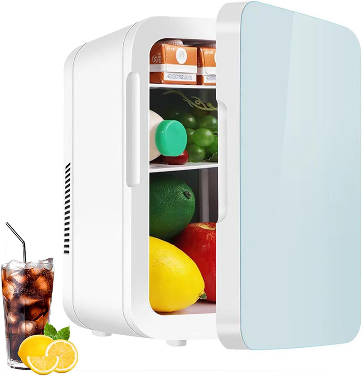 ZYT-DHRUCB mini réfrigérateur, 8 L, 30-60 W, Blanc, refroidisseur et chauffage portables, réfrigérateur Compact