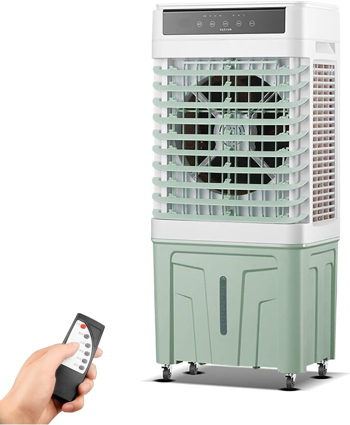bureau Gtzly, 47 x 34 x 107 cm, 220 V, 45 L, Blanc, Climatiseur Évaporatif Mobile Industriel, Swamp Cooler avec 3 Vitesses