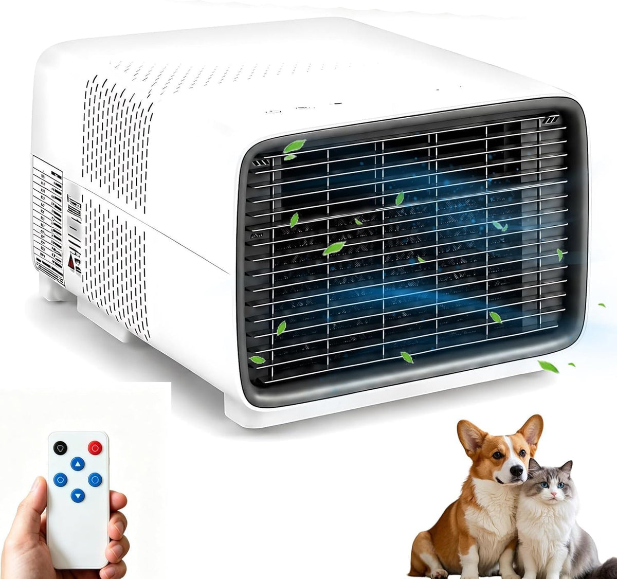 climatiseur portable GZGHRZQS, 398,78 × 299,72 × 254 mm / 15,7 × 11,8 × 10 pouces, 2700 BTU, 280 W, Blanc, Climatiseur Mobile pour Camping