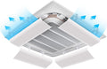 WOTZOV Climatiseurs muraux, long 20 x 60 cm, 60CM, ABS, Noir, 4PCS Déflecteur de Vent de Climatisation Centrale