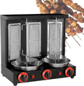 ZHJOPP rôtissoire, Argent Acier inoxydable, Four à Vertical Professionnel à gaz, Appareil de Cuisson Rotatif pour à Kebab de comptoir