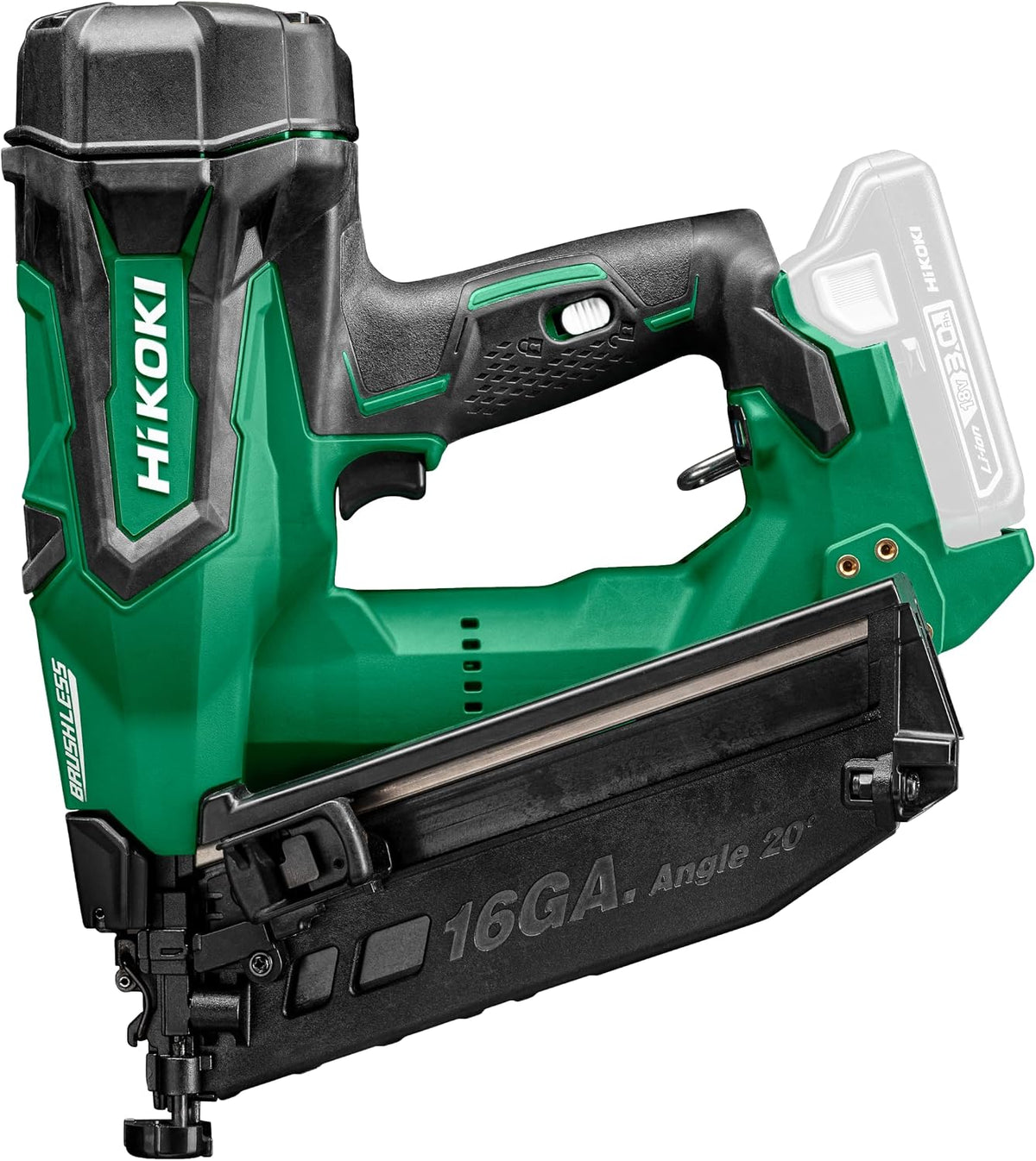HIKOKI Cloueur de finition, 18 V, Noir/Vert, NT1865DA sans Fil, Moteur sans Balais