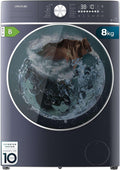 Cecotec lave-linge, 5Kg, 1400 RPM, Bleu, Séchant 8- Chargement Frontal Bolero Wash&Dry 8580 Inverter Ice Blue A