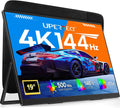 UPERFECT Écrans PC, 3840x2160, Noir, Écran de Jeu Portable 4K 144Hz, 19' 0.1ms 110% DCI-P3 QLED, 146%sRGB 2000:1 HDR10 500Nits