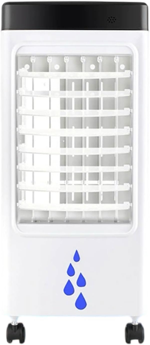 climatiseur portable SxZYHJYC, 6 L, Blanc, avec roues, humidificateur ventilateur de refroidissement silencieux