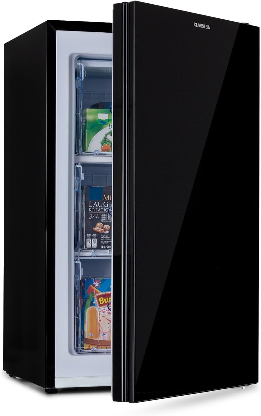 KLARSTEIN mini réfrigérateur, environ 47 x 84,5 x 49,5 cm (LxHxP), 41 dB max., 60 litres, Noir, congélateur 1 zone de refroidissement