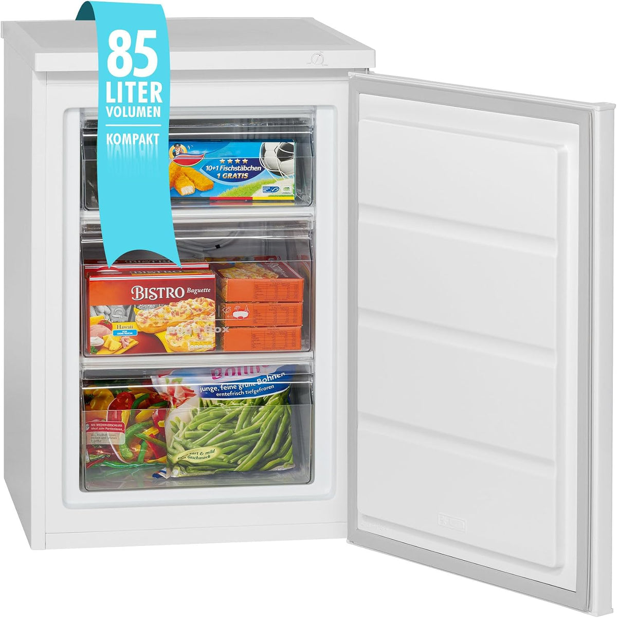Bomann Congélateurs, 85 L, 85 litres, Blanc, Congélateur GS2186-1, Congélateur autonome d'une capacité nette