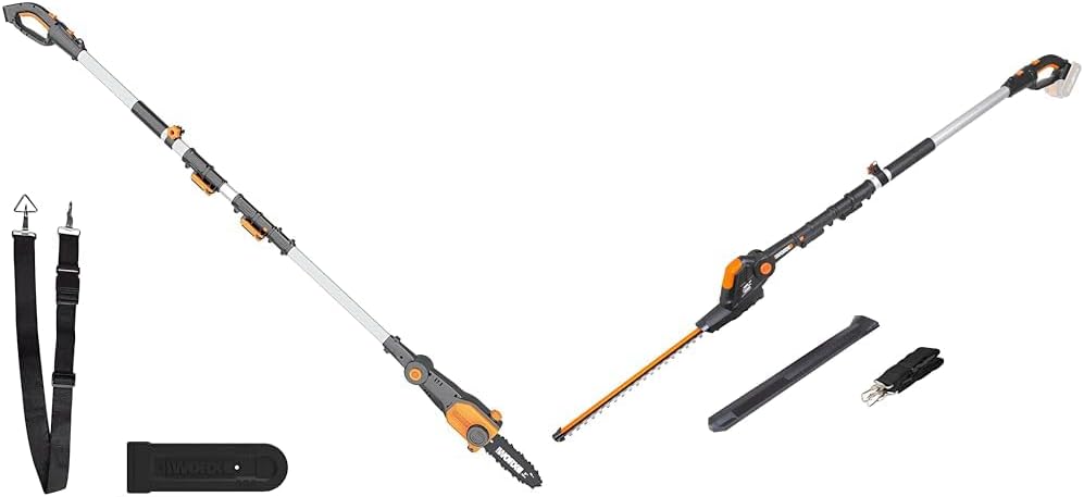 WORX tronçonneuse, 20 V, 20 cm, 45 cm, Gris/Blanc