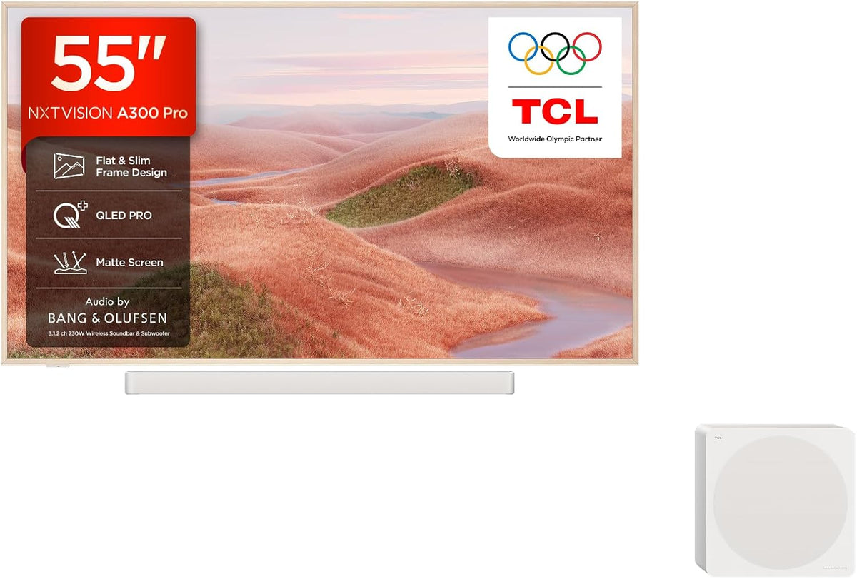 TCL téléviseur, 139 cm, Noir, TV QLED 4K TV NXTFrame 55A300 W