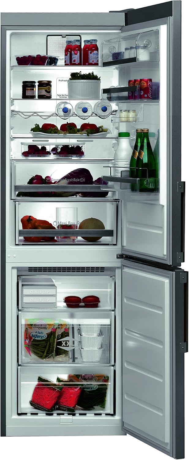 Bauknecht réfrigérateur, 189 cm, 222 L, 94 L, Argenté