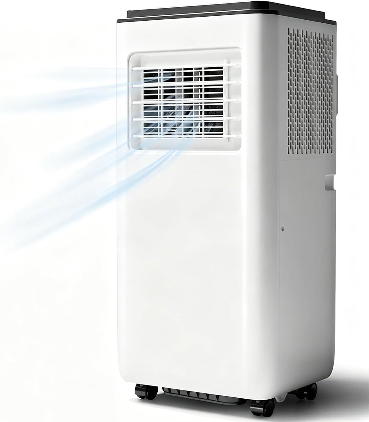 Nuxyyds climatiseur portable, 330 x 280 x 695 mm, 2 CV (2P), 14000 BTU, 28M, Noir, Climatiseur Mobile 3-en-1 : Refroidissement