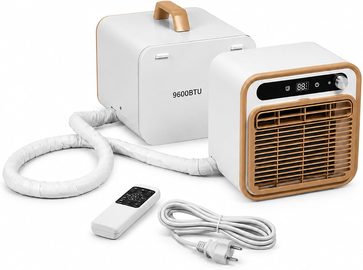 WEIMILOR climatiseur portable, 6800 BTU, 1500 W, Blanc, avec unité extérieure, conception split, puissance de refroidissement