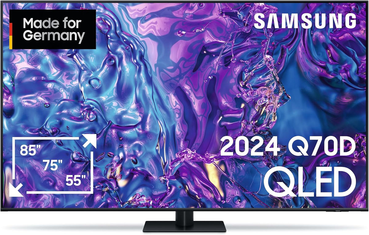 Samsung téléviseur, Noir, QLED 4K Q70D 55' Processeur AI Quantum 4K, AI Upscaling, Tizen OS, Motion Xcelerator 120Hz