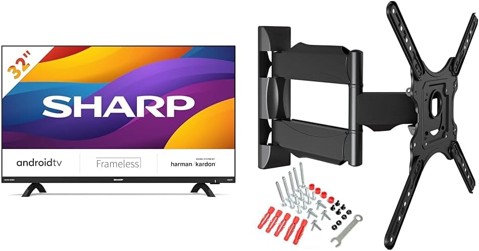 Sharp téléviseur, 32 Pouces, 81 cm, 55 Pouces, Noir, Android TV - ( ), TV connectée : Netflix