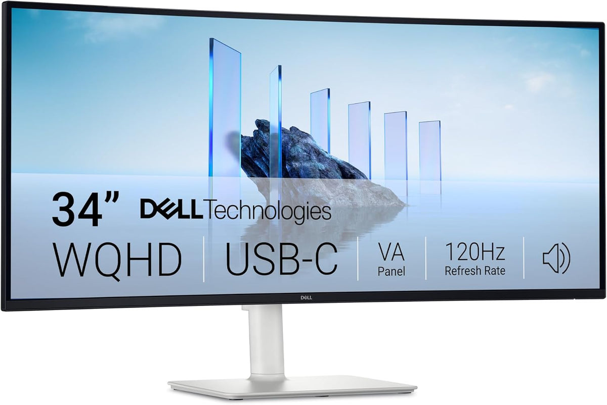 Dell Écrans PC, Noir, 34 Plus Moniteur S3425DW, Comfortview Plus, AMD FreeSync Premium, Réglage en Hauteur