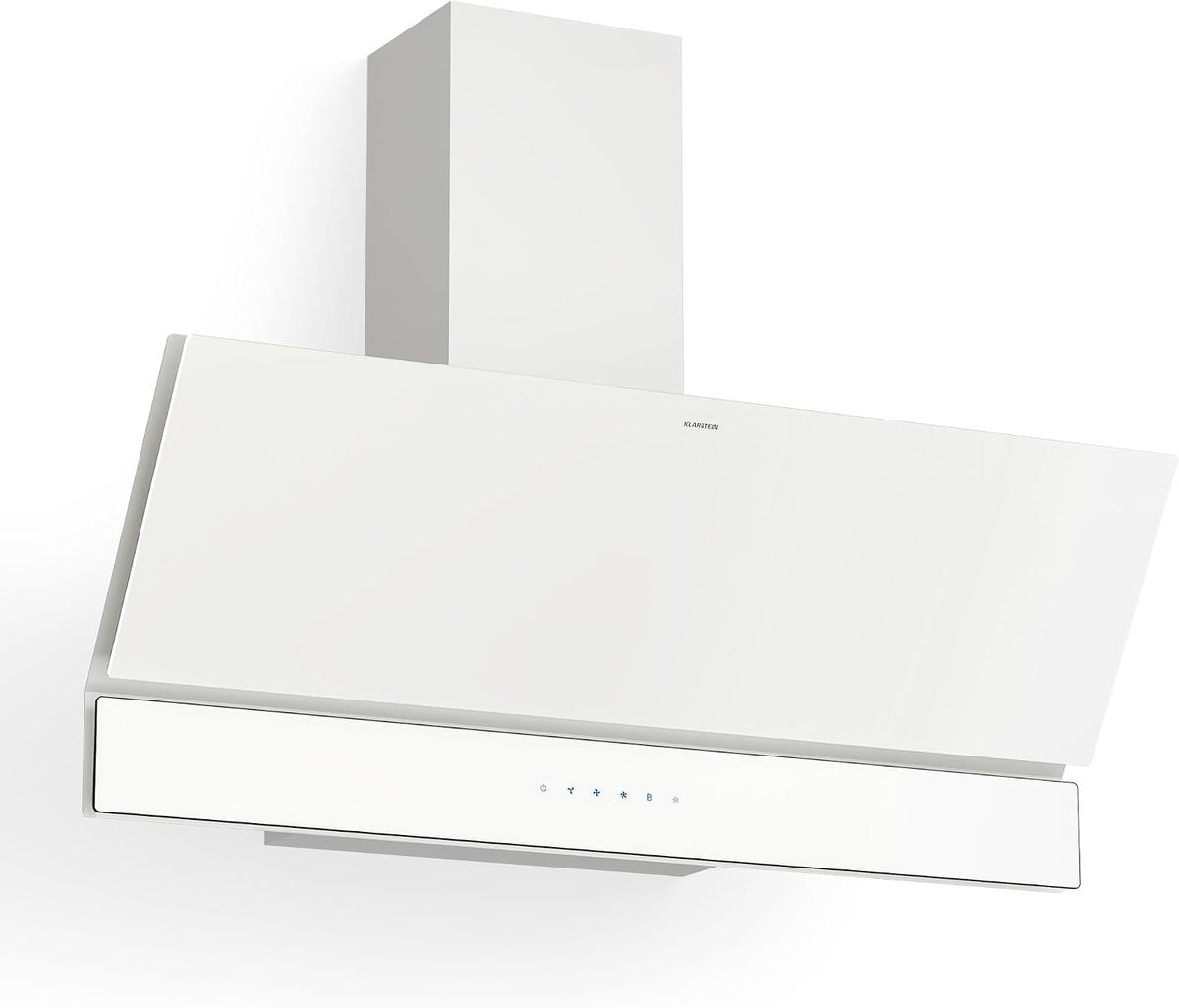 KLARSTEIN hotte aspirante, 90 cm, 820 m, Blanc, Velaire - Hotte Décorative, A++ Énergie, Commandes Tactiles
