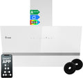 KKT KOLBE hotte aspirante, 90 cm, Blanc, murale EASY9005WM, sans tête, 782 cbm/h, évacuation et recirculation
