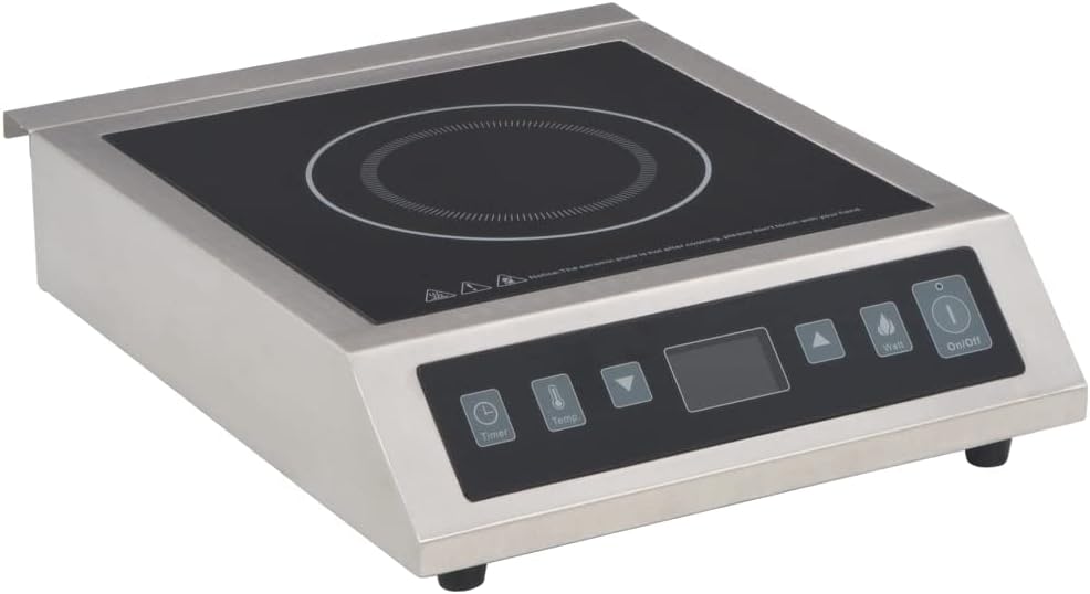 ZxQVLMRS table de cuisson, 3500 W, Argenté, Plaque de cuisson électrique à induction avec écran tactile