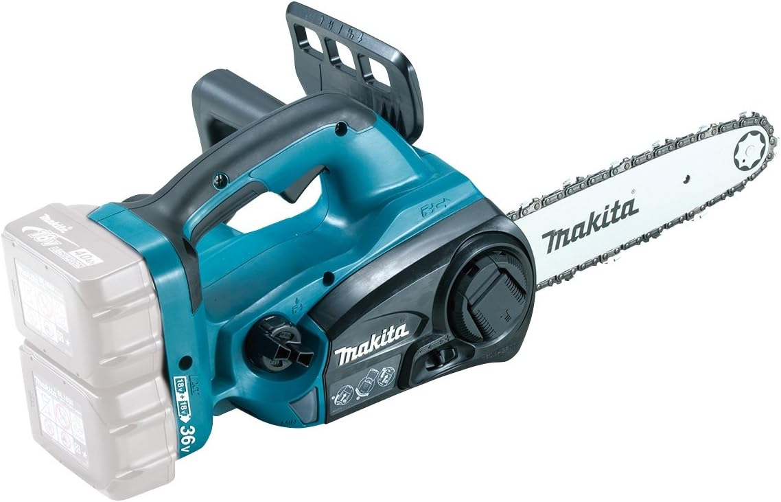 Makita tronçonneuse, 36 V, 25 cm, Bleu/Blanc, d'élagage LXT guide de (Solo) - DUC252Z