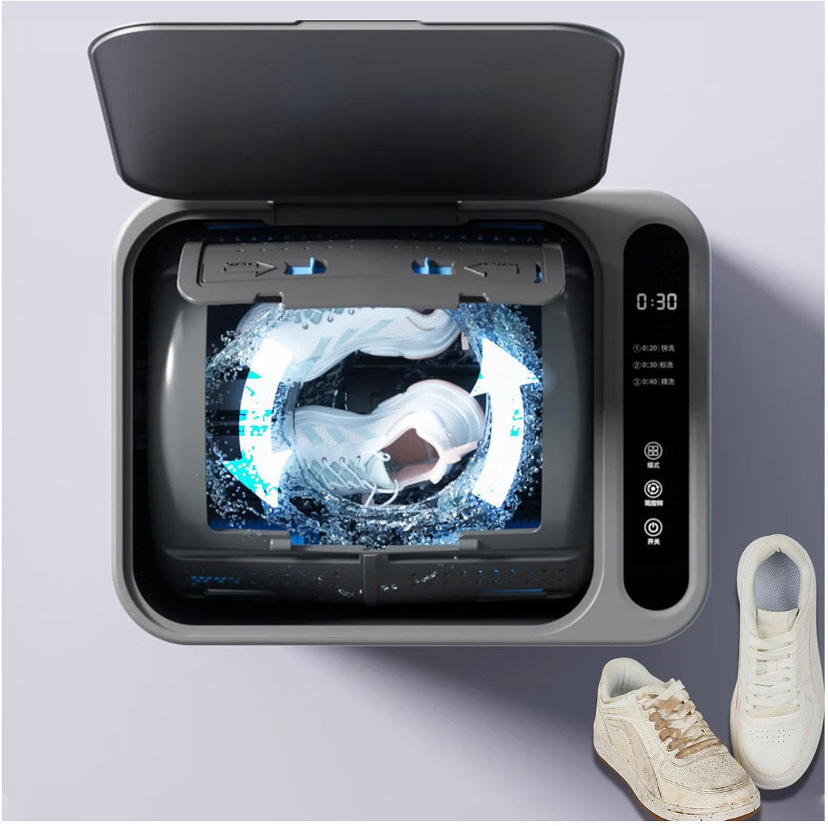 SJWJWOO lave-linge, Blanc, Machine à Laver Portable pour Chaussures