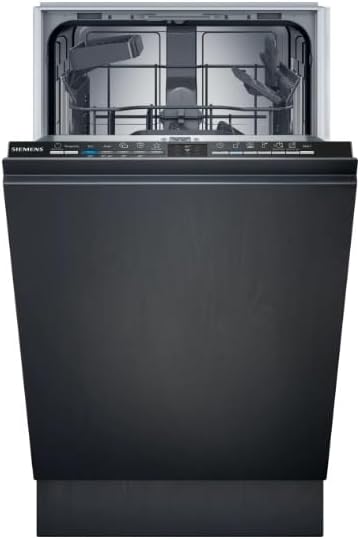 SIEMENS Lave-vaisselles standards, 45 cm, Blanc, SR61HX16KE iQ100 Lave-vaisselle entièrement intégré, panier à couverts
