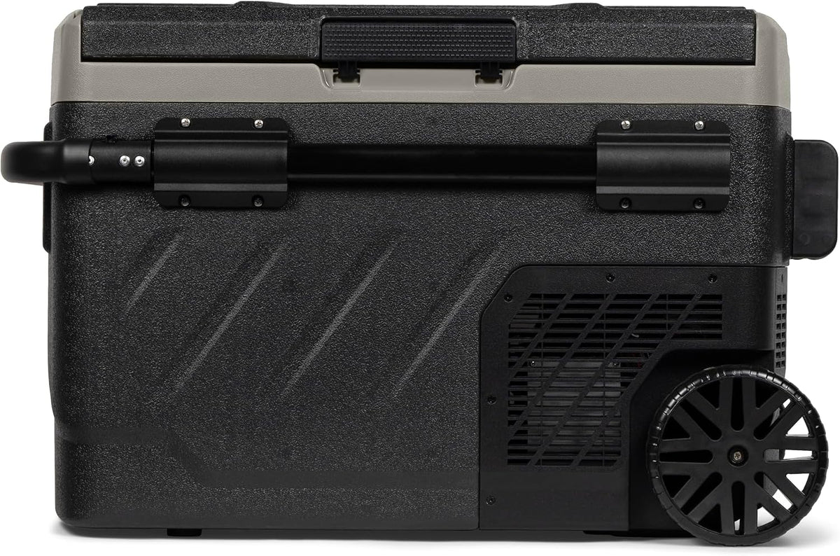 Steamy Glacières, 40 litres, 12 V, 230 V, Noir, -E Dual Zone 41 Roller, Glacière à compresseur électrique avec roulettes