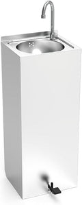 Lioninox lave-linge, 350x300x850 mm, Argenté, Lave-mains inox sur pied autonome portable XS-E