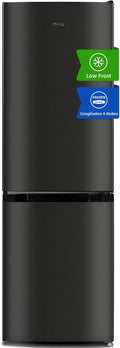 CHiQ réfrigérateur, 157 L, 144 cm, 47 cm, 109 L, 48 L, Argenté, Frigo Combiné Low-Frost Inox Sombre (FBM 42), Fonctionnement Silencieux